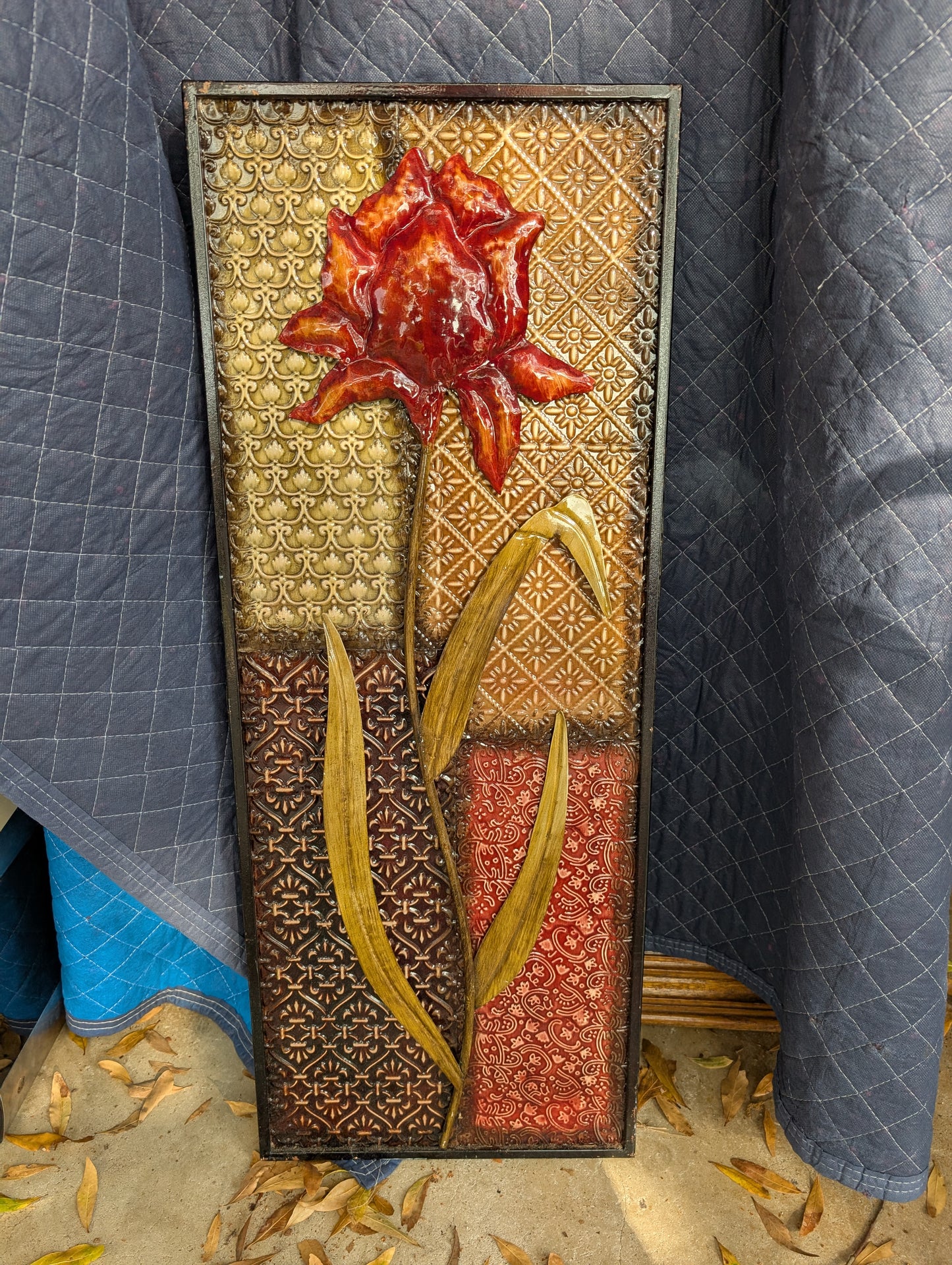 Red Tulip metal wall art/decor