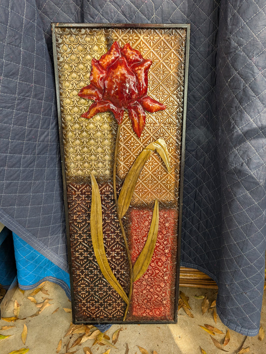 Red Tulip metal wall art/decor