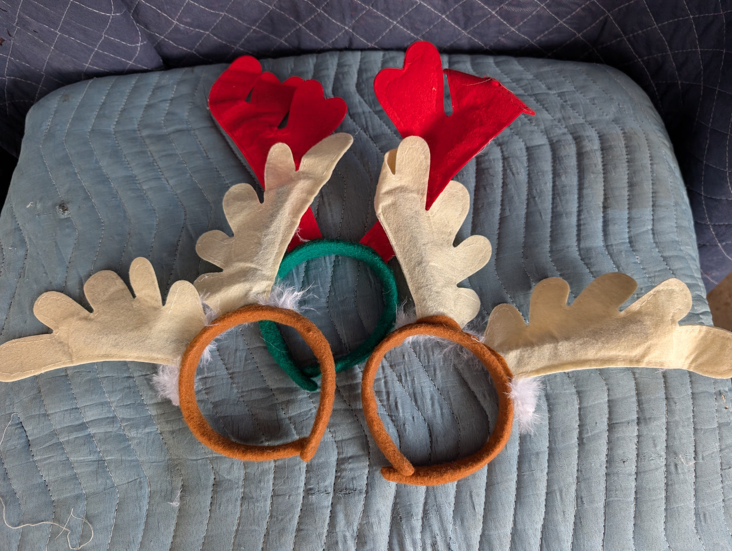 Antler headbands for Christmas holiday - set of four