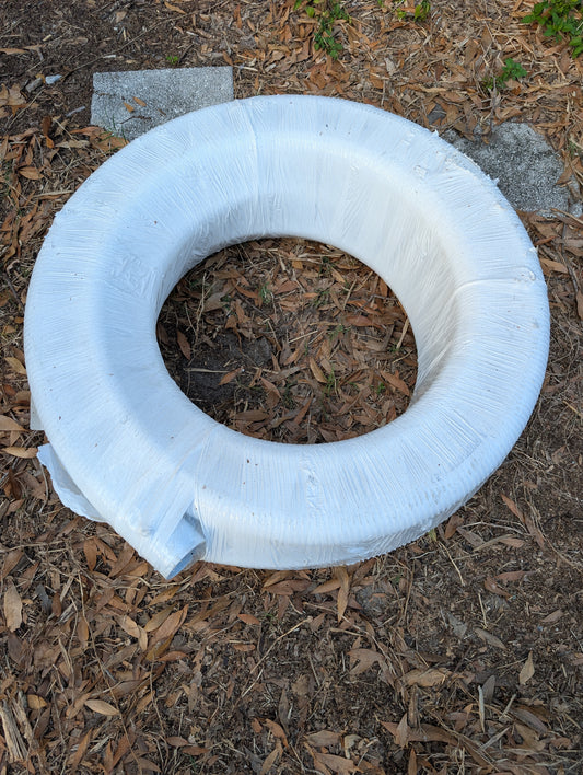 HYDROMAXX 25 Feet x 2 Inch White Flexible PVC Pipe, Hose, Tubing
