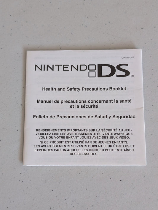 Nintendo DS Health and Safety Precautions Booklet