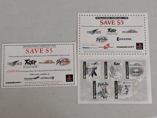 Squaresoft Games coupon - INSERT