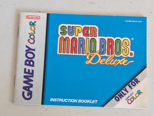 Super Mario Bros. Deluxe Video game Instruction Booklet Gameboy Color