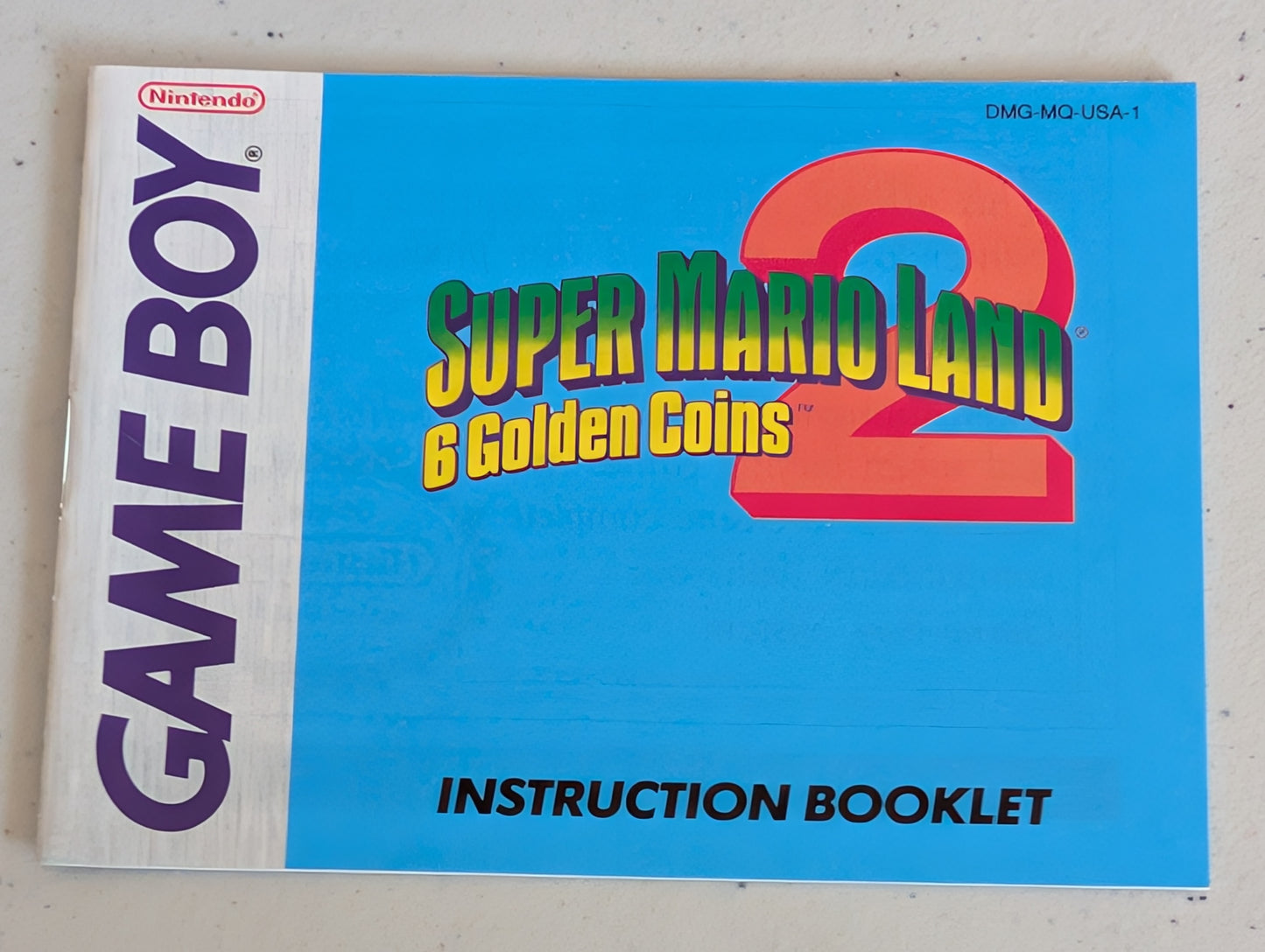 Super Mario Land 2: 6 Golden Coins Video game Instruction Booklet Gameboy