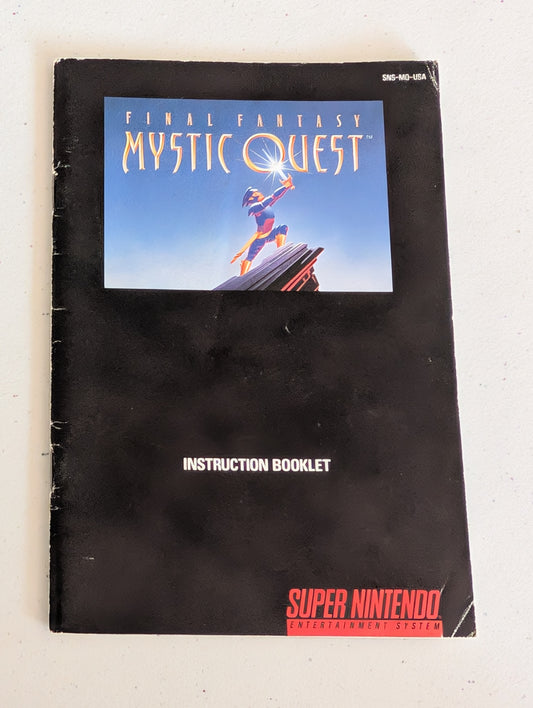 Final Fantasy Mystic Quest Video game Instruction Booklet Super Nintendo