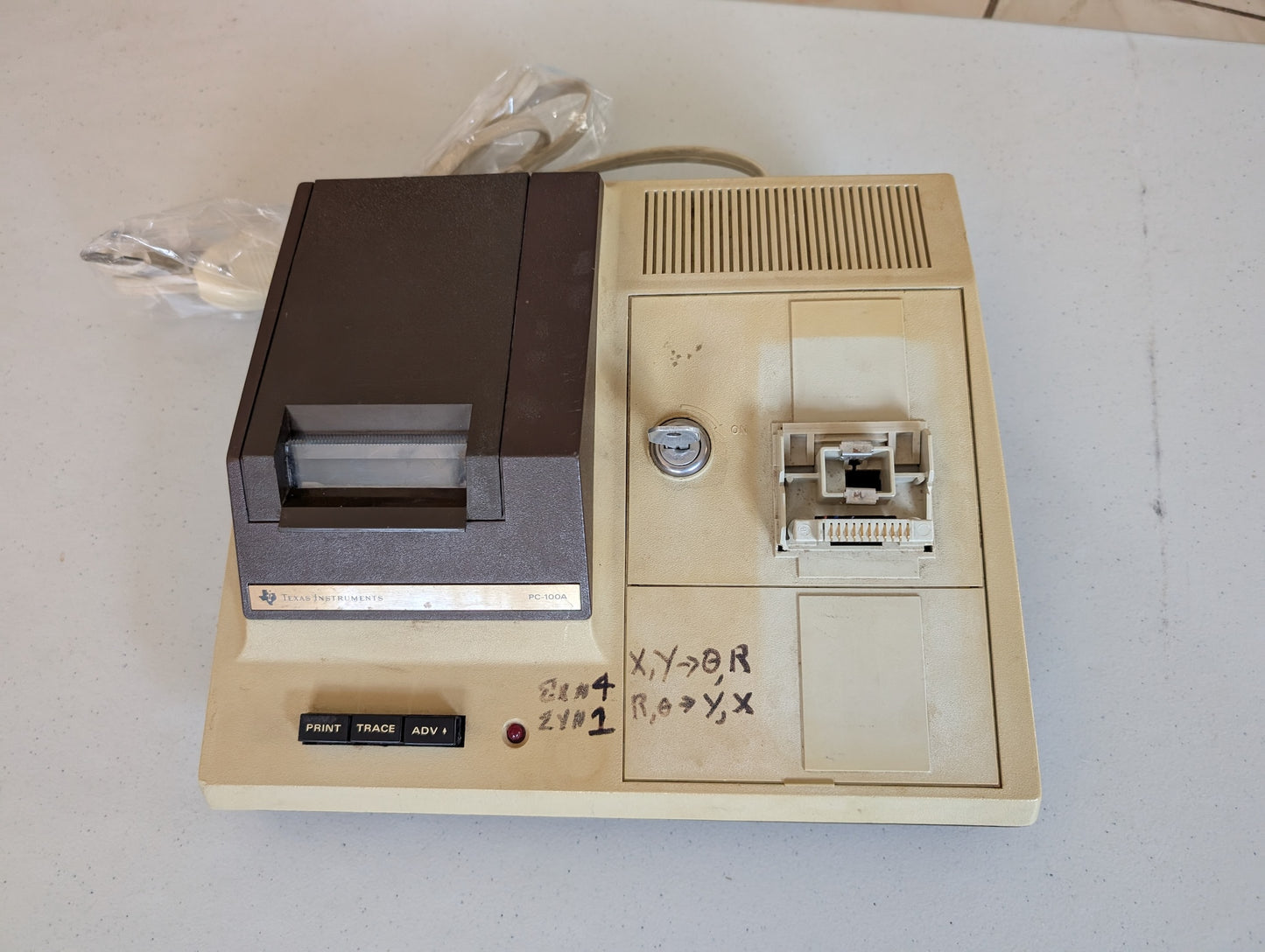 Texas Instruments Pc-100a Print/security Cradle with key