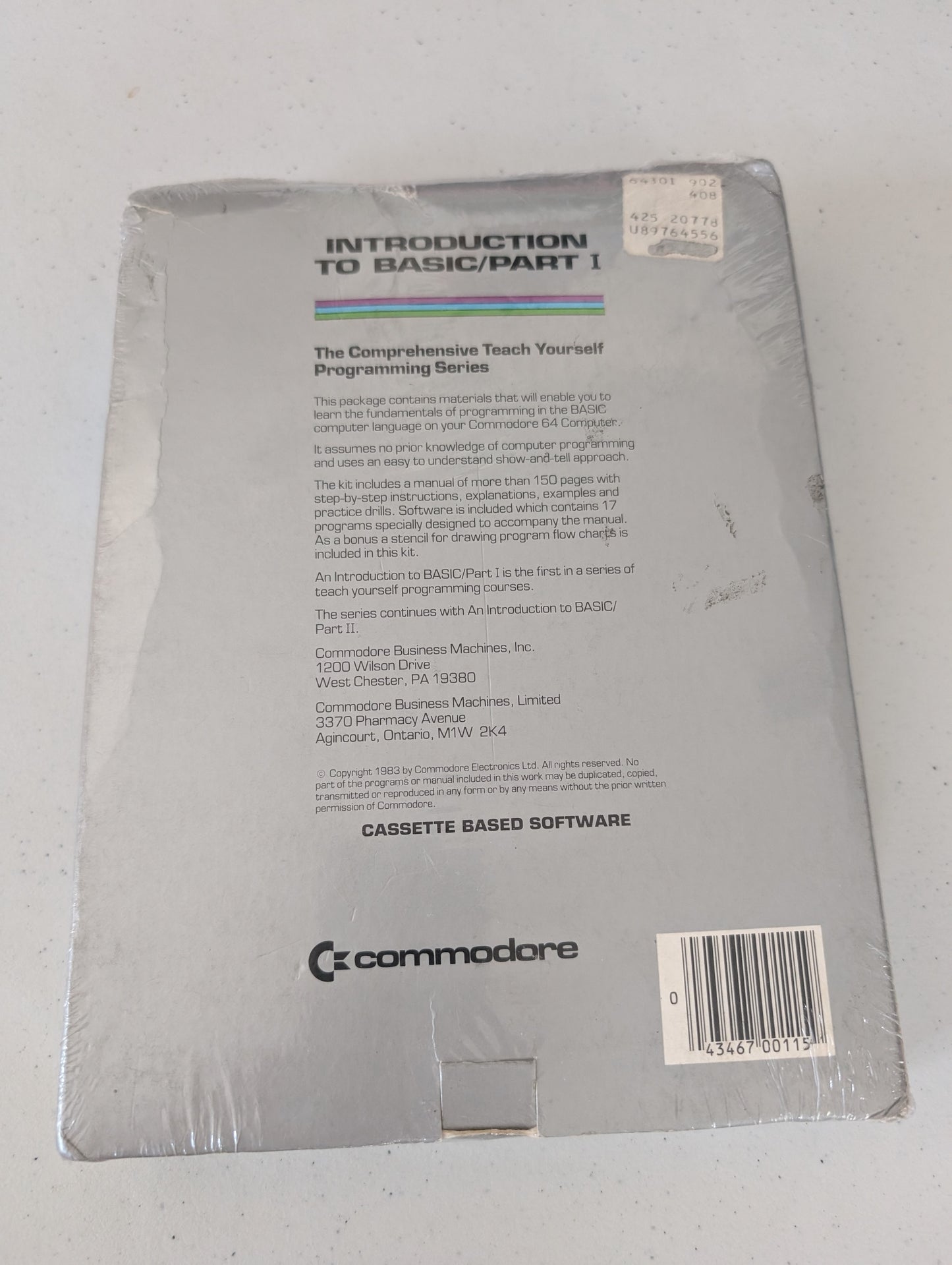 Introduction To Basic/Part 1 Commodore 64 - NEW