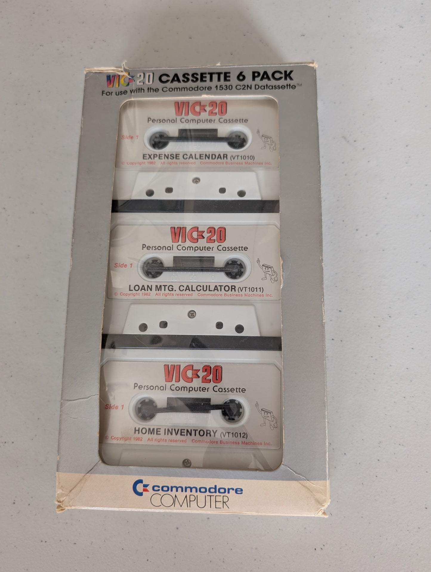 Vintage 1982 Commodore VIC 20 Personal Finance Cassette 6 Pack w/ Box & Instructions