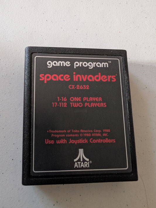 Vintage 1980 SPACE INVADERS Game Program ATARI Game Cartridge - CX-2632