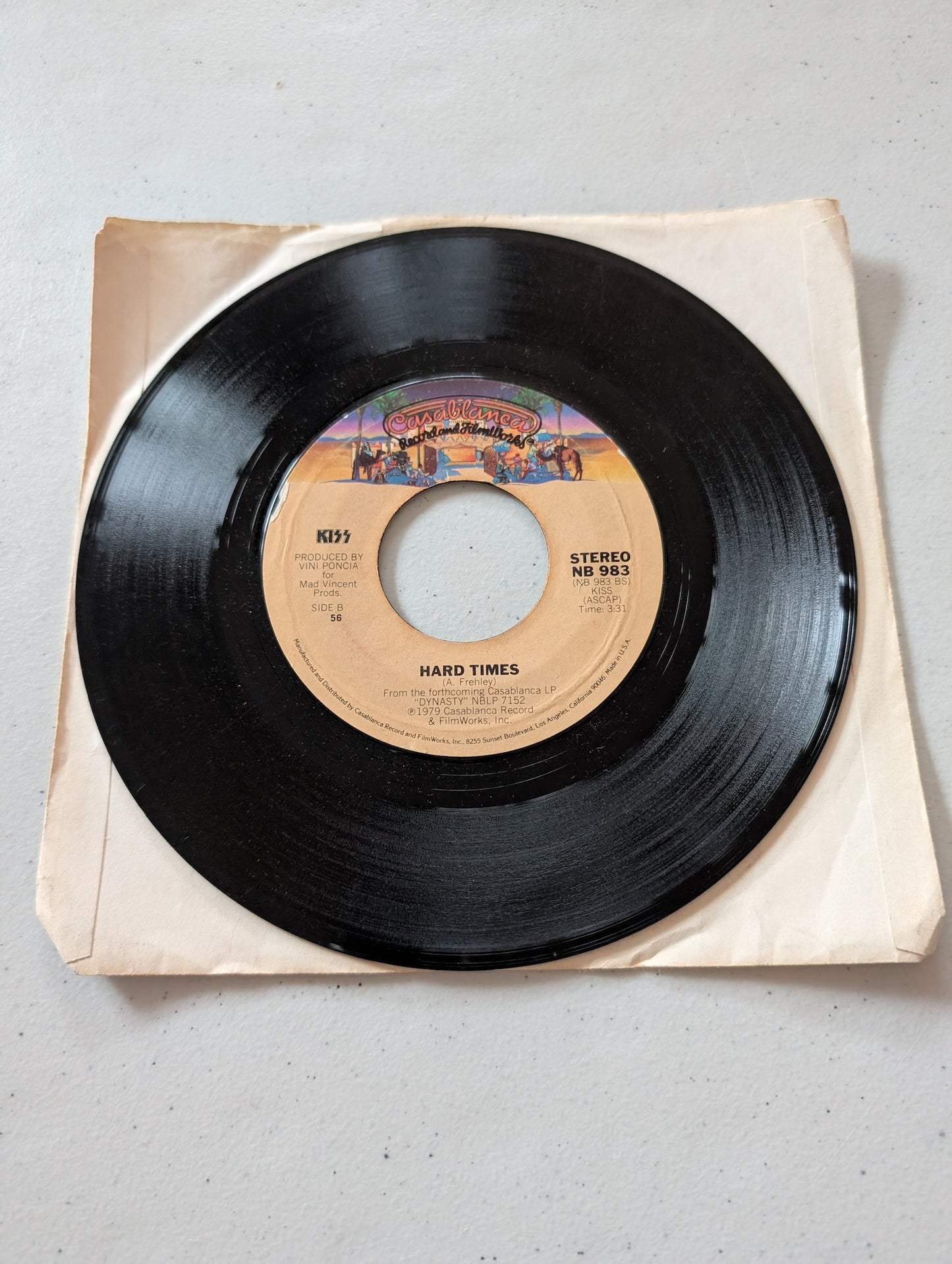 KISS -  I Was Made For Lovin' You - Hard Times Casablanca NB 938(7 in, 45 RPM, Single, Vinyl Record Album)