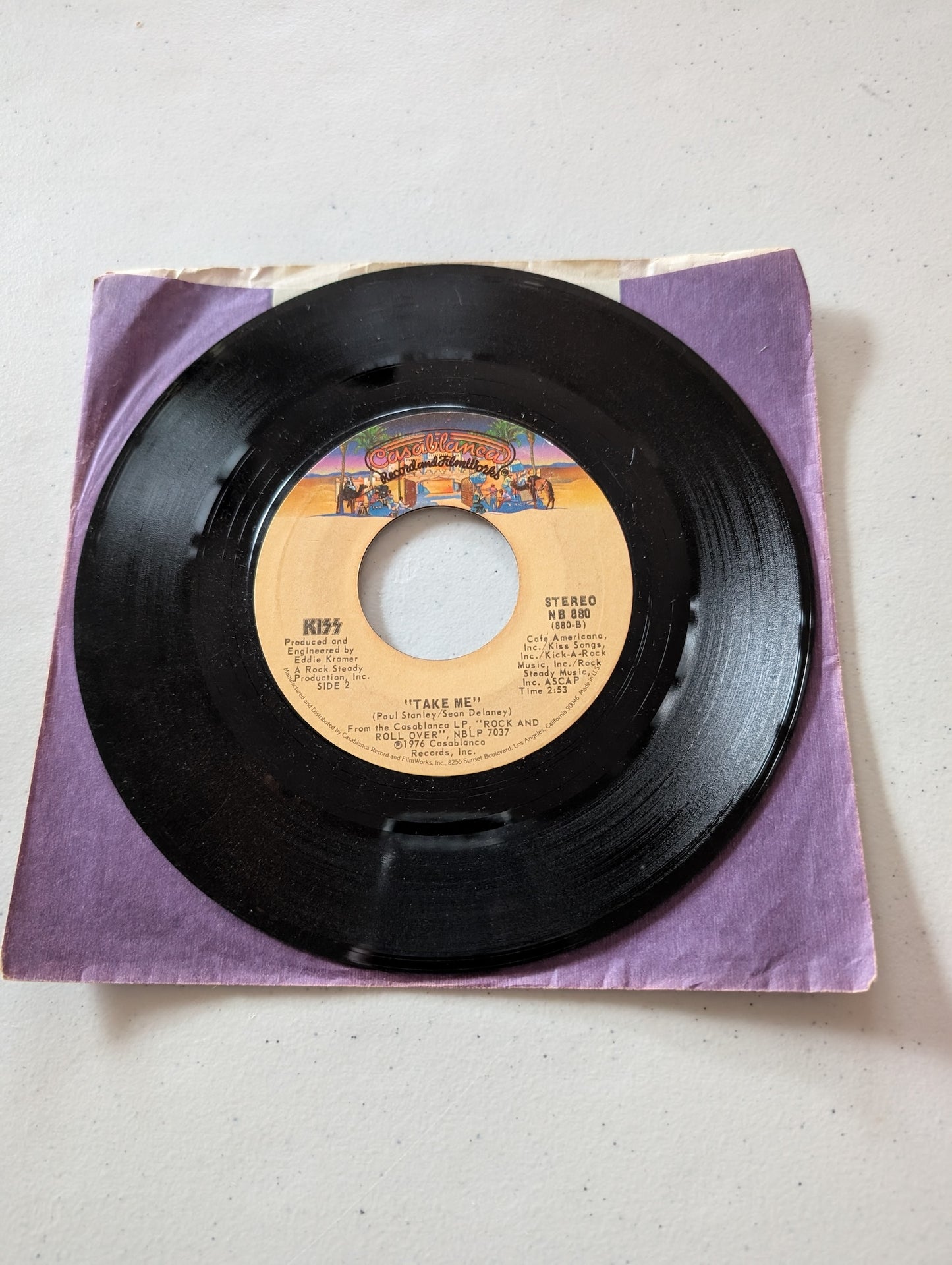 KISS - Calling Dr Love - Take Me  NB880 (7 in, 45 RPM, Single, Vinyl Record Album)