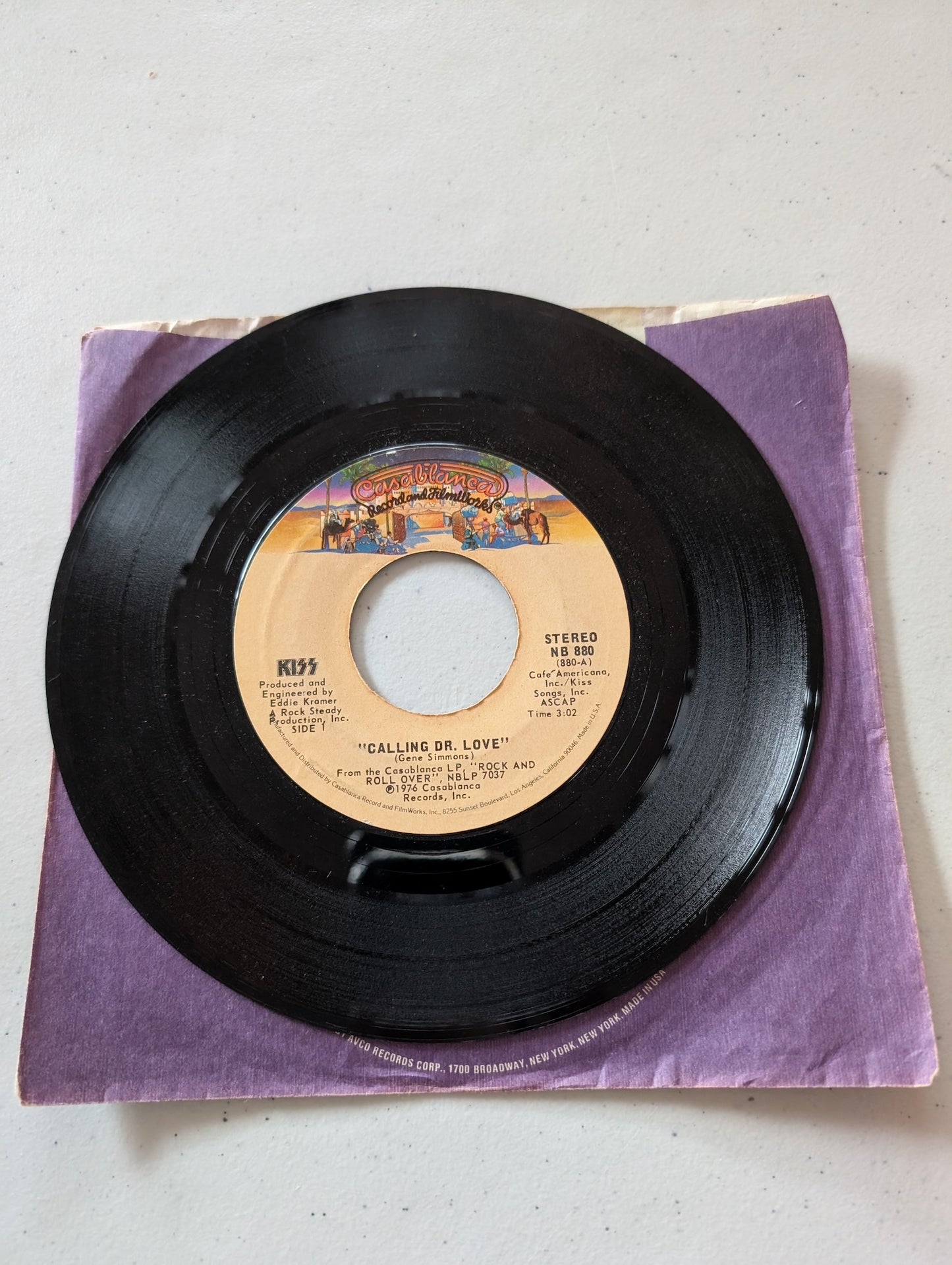 KISS - Calling Dr Love - Take Me  NB880 (7 in, 45 RPM, Single, Vinyl Record Album)