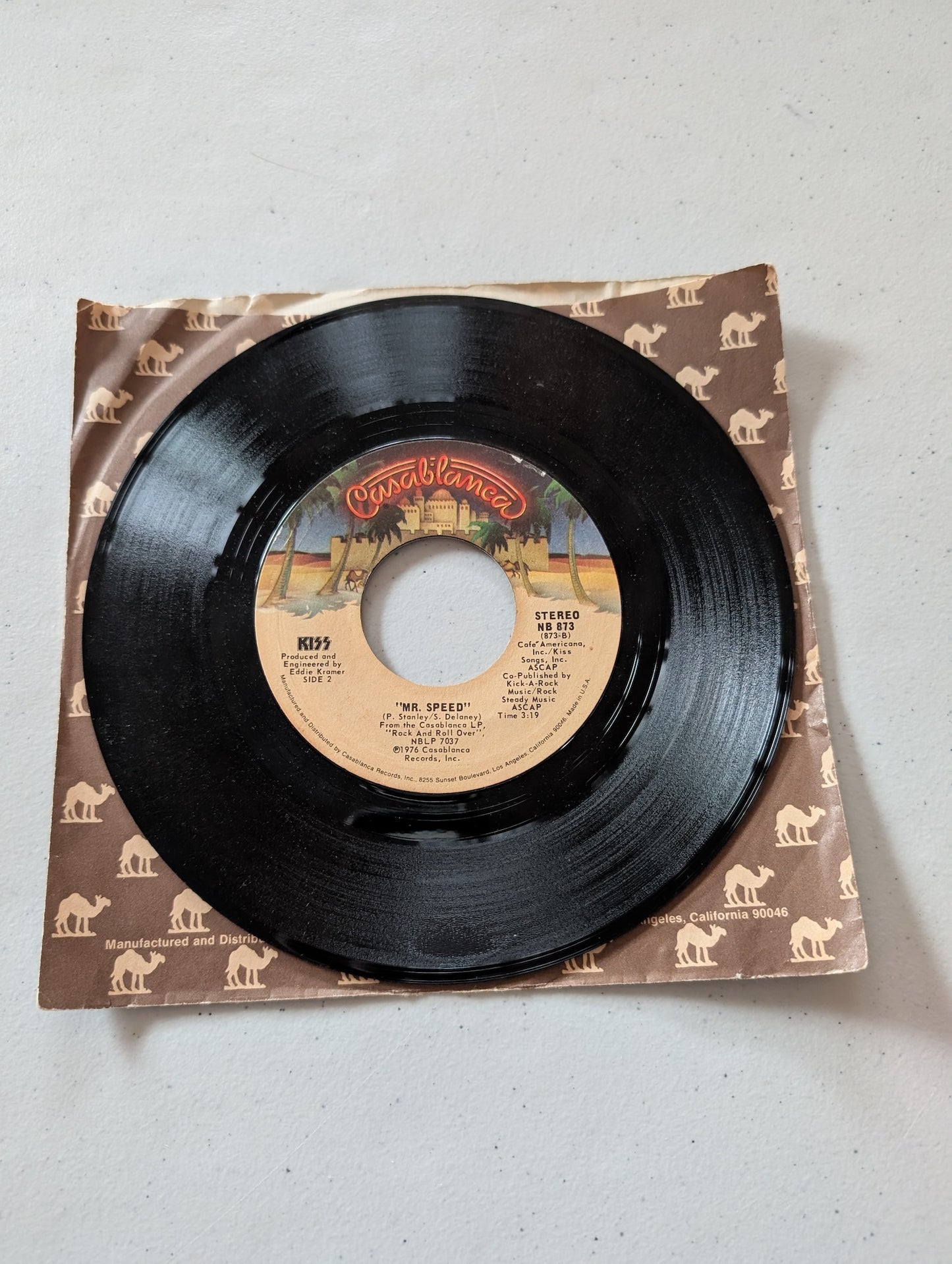 KISS  Hard Luck Woman -  Mr. Speed  Casablanca NB 873 (7 in, 45 RPM, Single, Vinyl Record Album)