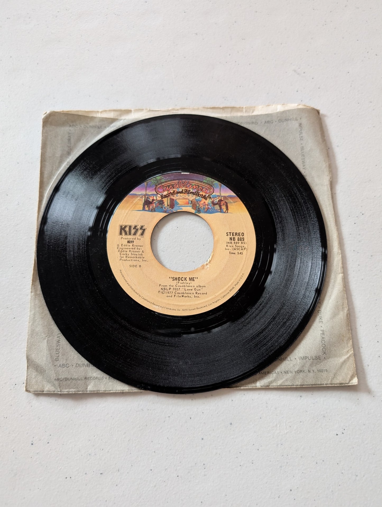 Kiss - Christine Sixteen - Shock Me On Casablanca (7 in, 45 RPM, Single, Vinyl Record Album)