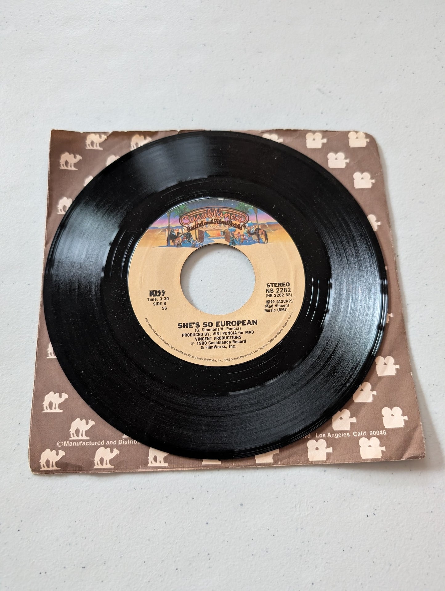 KISS- SHANDI - SHE'S SO EUROPEAN 1980 (7 in, 45 RPM, Single, Vinyl Record Album)
