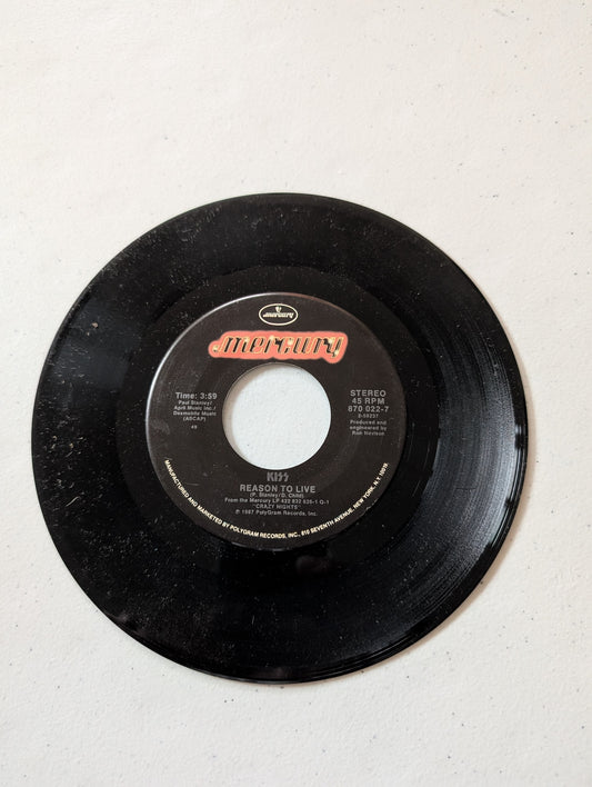 KISS - REASON TO LIVE - THIEF IN THE NIGHT- MERCURY RECORDS (7 in, 45 RPM, Single, Vinyl Record Album)