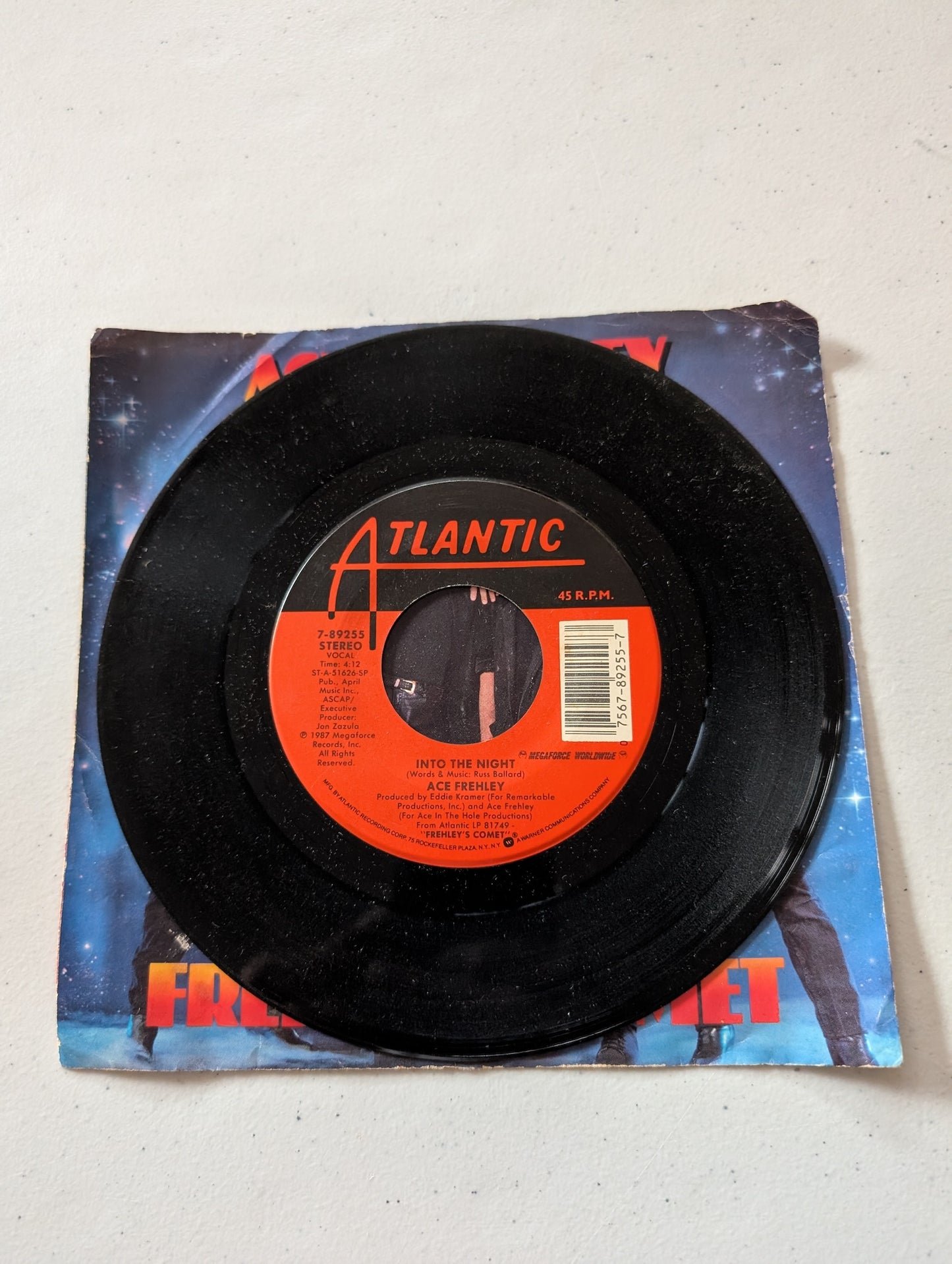 Ace Frehley-Frehley's Comet - Into The Night - Fractured Too (7 in, 45 RPM, Single, Vinyl Record Album)
