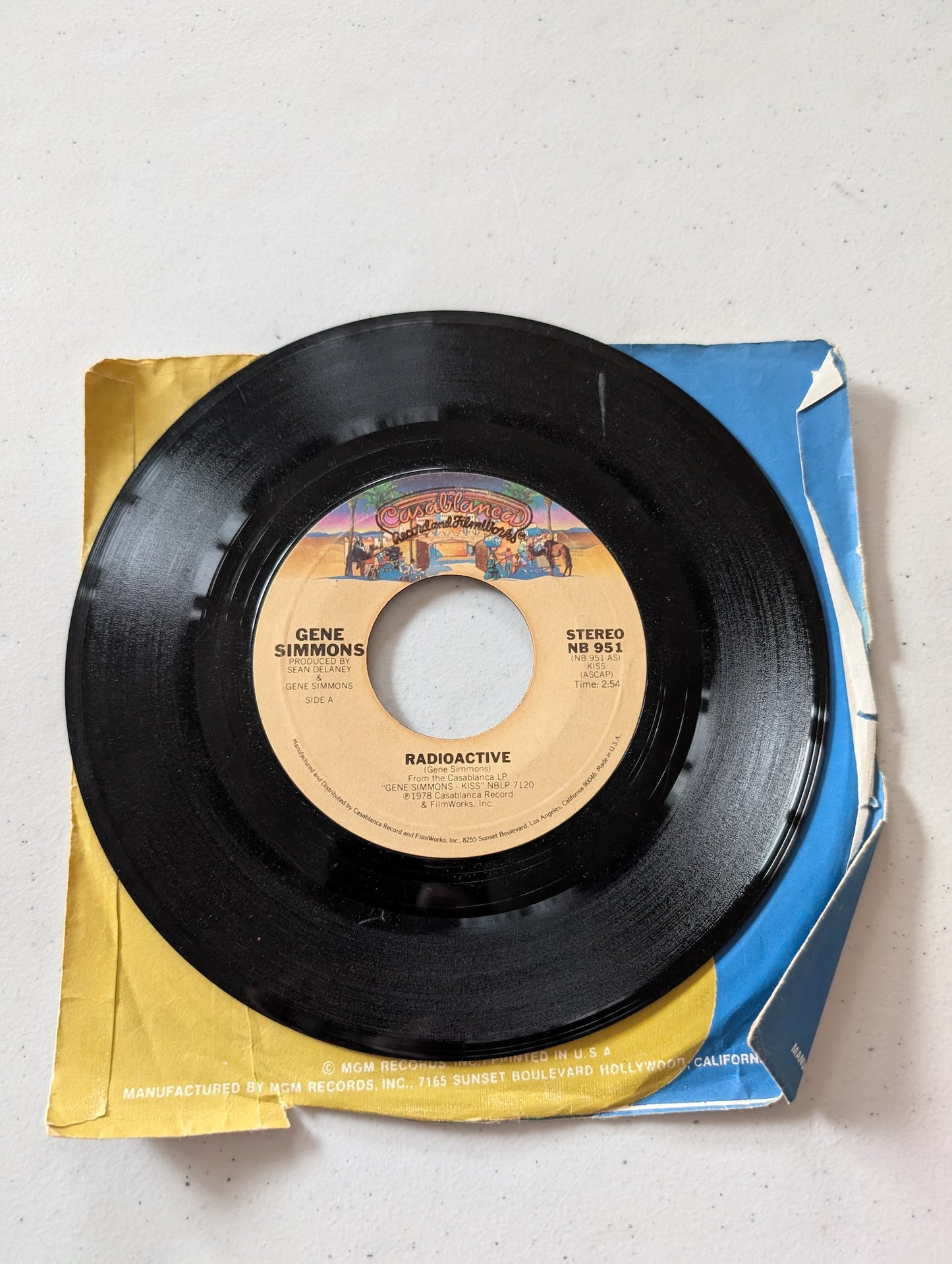 Gene Simmons ( Kiss ) Radioactive - See You In Your Dreams  Casablanca 1978(7 in, 45 RPM, Single, Vinyl Record Album)