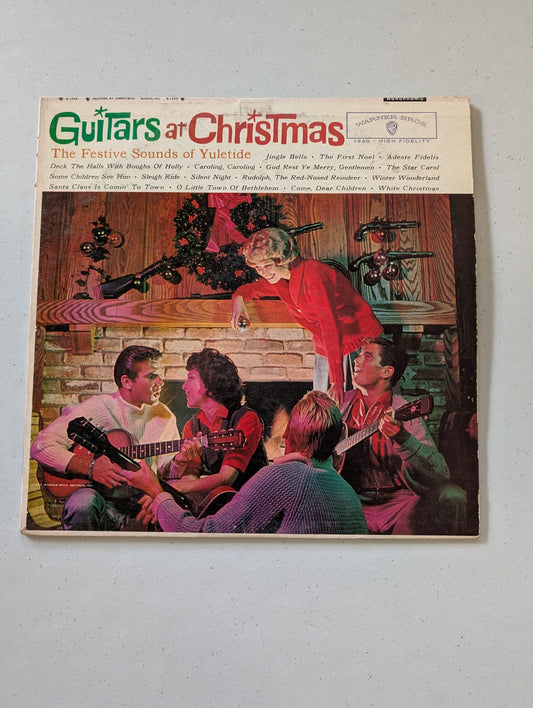 The Guitars At Christmas Lp Vinyl Record Warner Bros B1340 The Guitars Inc 1959 (Christmas Holiday Vinyl Record LP Album)