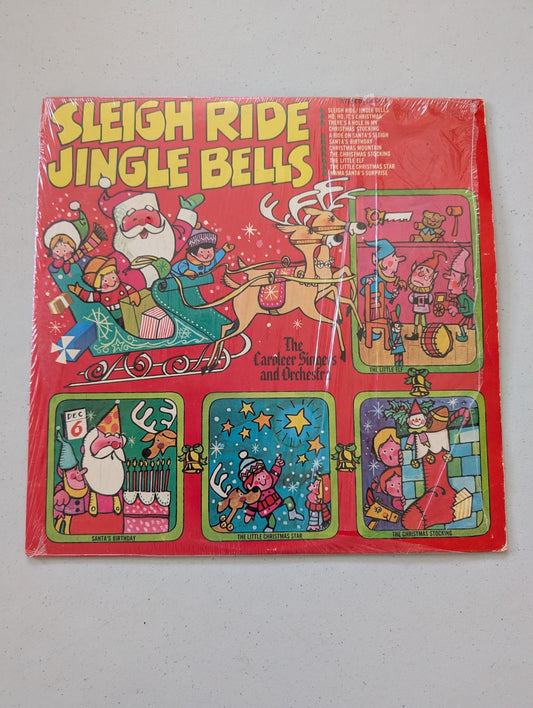 Sleigh Ride Jingle Bells by Caroleer Singers CHRISTMAS Album Tinkerbell Records (Vintage Christmas Holiday Vinyl Record LP Album)