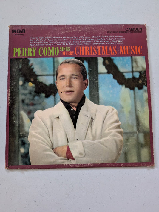 Perry Como Sings Merry Christmas 1961 Music Record Album 33 RPM Vinyl LP RCA(Vintage Christmas Holiday Vinyl Record LP Album)