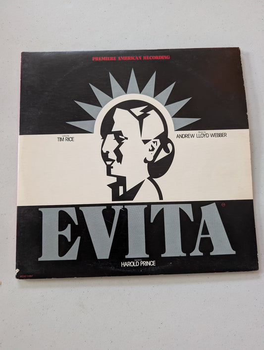Andrew Lloyd Webber & Tim Rice Evita Soundtrack Broadway 2 lp 1979 MCA2-11007 Vinyl(Vintage Vinyl Record LP Album Soundtrack)