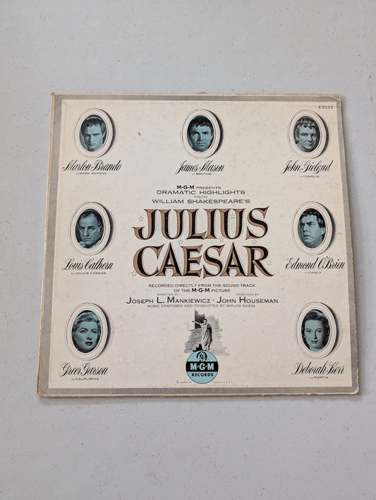 JULIUS CAESAR (1953 DRAMATIC HIGHLIGHTS) SOUNDTRACK VINYL LP MARLON BRANDO(Vintage Vinyl Record LP Album Soundtrack)