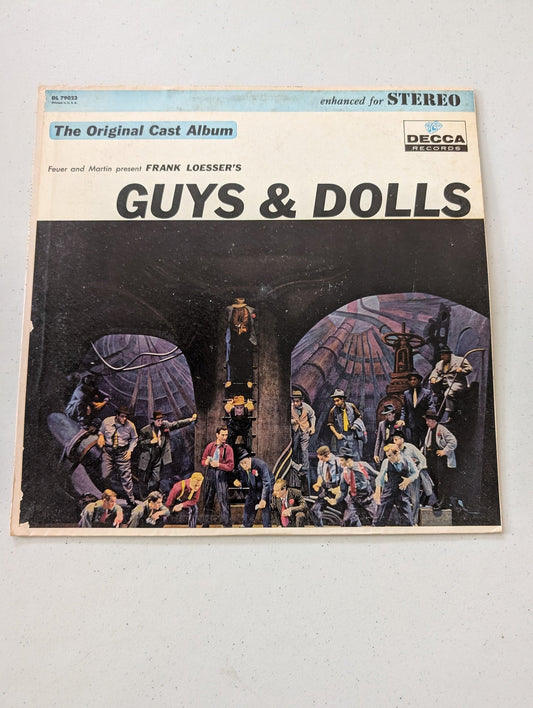 Guys & Dolls (LP Record,12", 33rpm,1980) Broadway Musical, Frank Loesser(Vintage Vinyl Record LP Album Soundtrack)