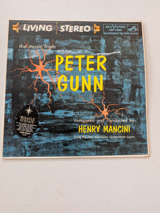 Henry Mancini The Music From Peter Gunn Vinyl LP RCA Victor LSP 1956 1959(Vintage Vinyl Record LP Album Soundtrack)
