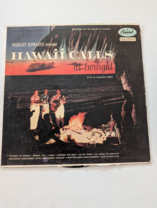 Hapa Haole Hawaii LP Hawaii Calls at Twolight Hawaii Records(Vintage Vinyl Record LP Album Hawaiian)