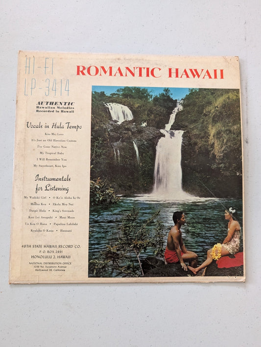 Romantic Hawaii - 49th State Hawaii Record Co.(Vintage Album cover only)