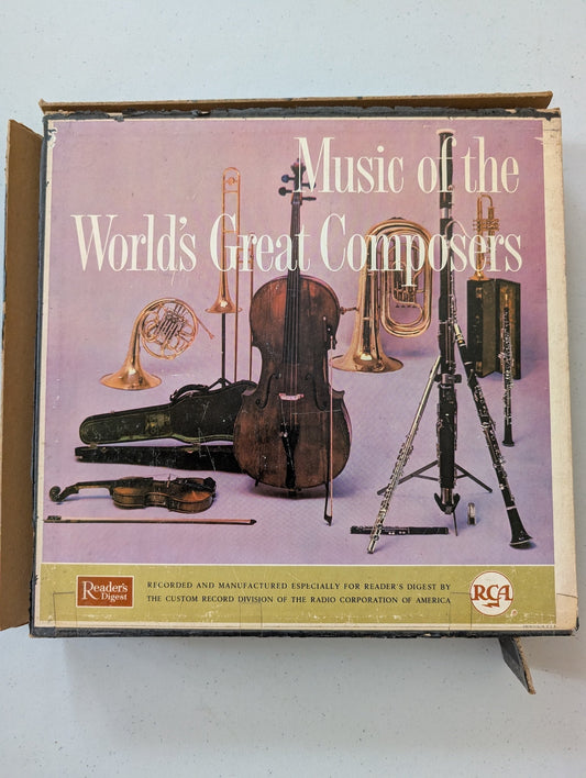 Music Of The World's Great Composers Box Set Of 12 1959 RDS Vinyl 12'' Vintage (Vinyl Record LP Album)