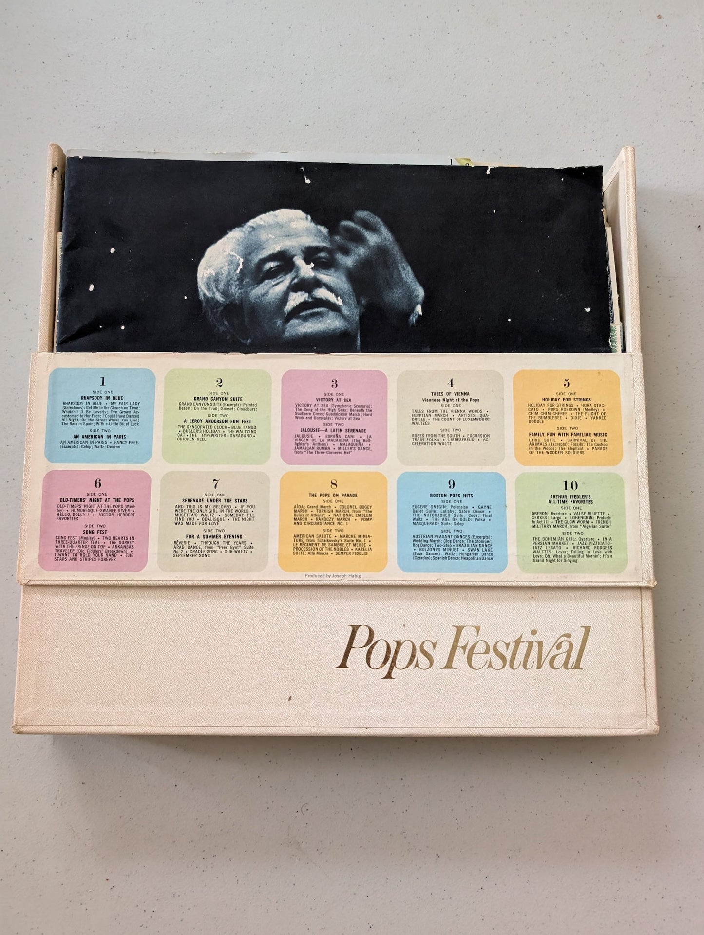 Pops Festival Arthur Fiedler The Boston Pops 10 Record Box Set Readers Digest (Vinyl Record LP Album)