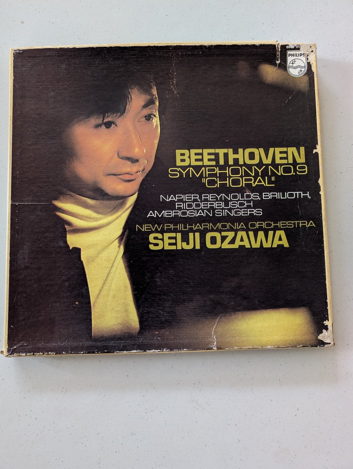 BEETHOVEN SYMPHONIE NO. 9 CHORAL - SEIJI OZAWA - PHILIPS DEMO DOUBLE LP (Vinyl Record LP Album)