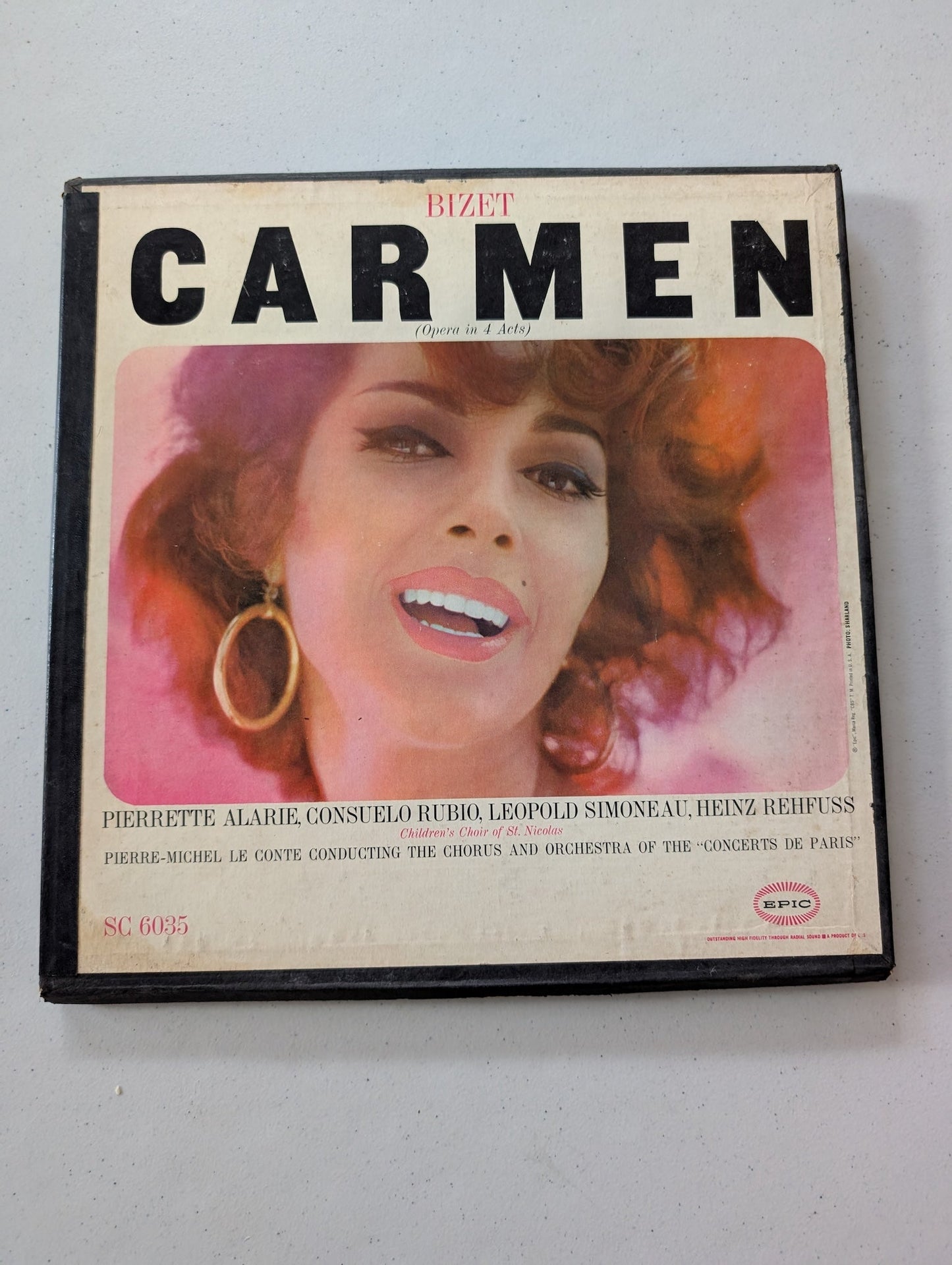 PIERRE MICHEL LE CONTE bizet carmen 3 LP  SC 6035 Vinyl Epic 1st Press Mono (Vinyl Record LP Album)