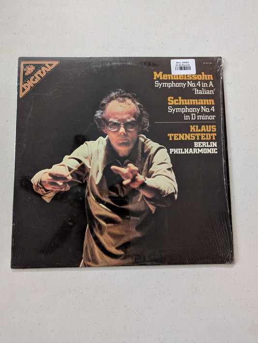 KLAUS TENNSTEDT - MENDELSSOHN symphony no.4 SCHUMANN symphony no.4 EMI LP (Vintage Vinyl Record LP Album)