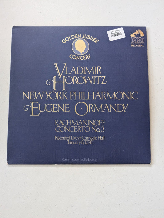 Vladimir Horowitz New York Philharmonic Golden Jubilee concert 1/8/78 Eugene Orm RACHMANINOFF CONCERTO No. 3(Vintage Vinyl Record LP Album)