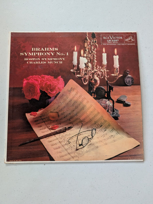 Johannes Brahms LP Vinyl Record Album Boston Symphony Orchestra Symphony No. 1(Vintage Vinyl Record LP Album)