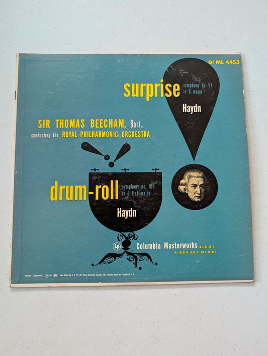 SIR THOMAS BEECHAM Haydn Surprise Drum-roll ML4453 Royal Philharmonic Orchestra(Vintage Vinyl Record LP Album)