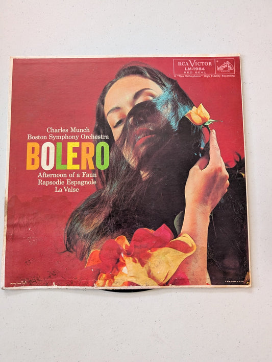 BOLERO By Charles Munch, Boston Symphony Orchestra Vintage Vinyl LP 1958(Vintage Vinyl Record LP Album)