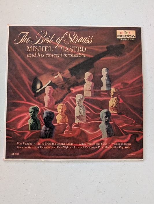 Mishel Piastro "The Best Of Strauss", Vinyl LP, DECCA:DL78826(Vintage Vinyl Record LP Album)