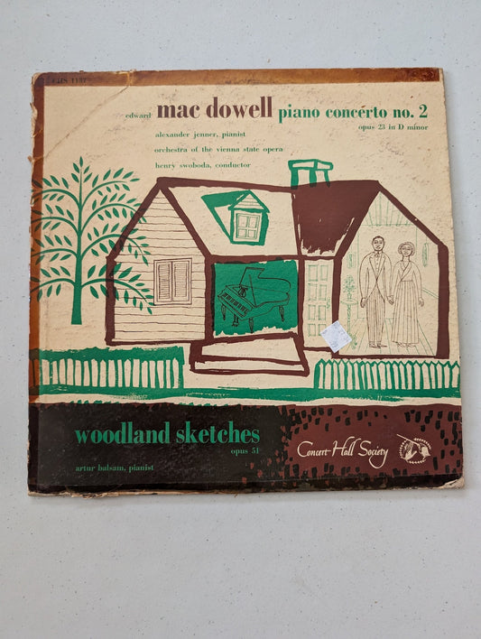 Edward MacDowell's Piano Concerto No. 2 and Woodland Sketches(Vintage Vinyl Record LP Album)