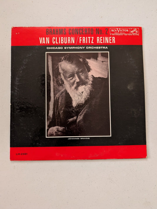 BRAHMS - CONCERTO No. 2 - Van Cliburn / Fritz Reiner - LM-2581 LP Vinyl(Vintage Vinyl Record LP Album)