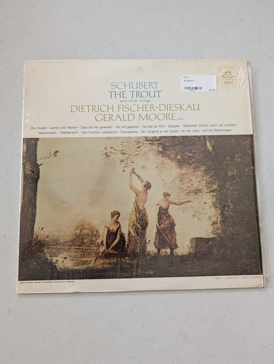 Schubert The Trout Dietrich Fischer Dieskau Vinyl LP Angel Records S 36341 Moore(Vintage Vinyl Record LP Album)