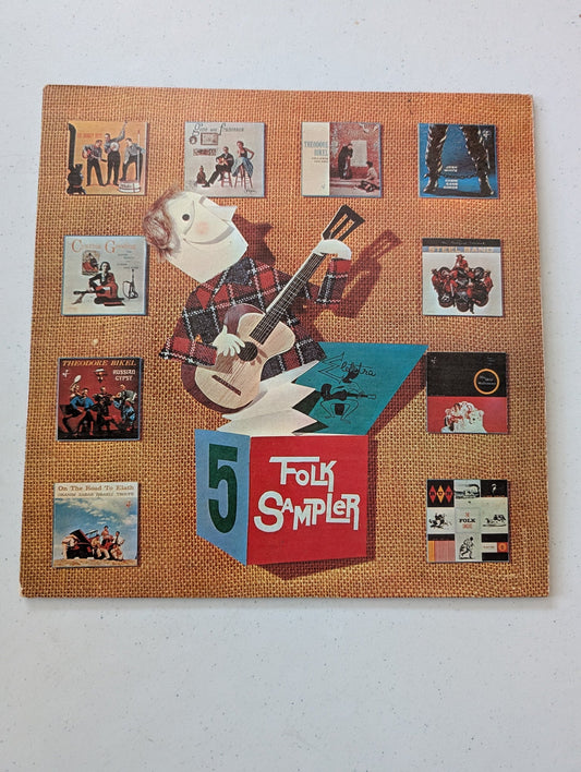 FOLK SAMPLER FIVE LP 12" VINYL RECORD ELEKTRA VARIOUS COMPILATION (Vintage Vinyl Record LP Album)