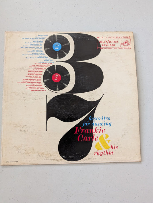 Frankie Carle And His Rhythm 37 Favorites For Dancing Stereo RCA Victor 1958 (Vintage Vinyl Record LP Album)