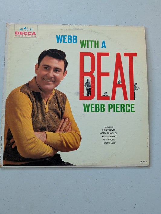 Webb With A Beat Webb Pierce LP Vinyl Record Album(Vintage Vinyl Record LP Album)