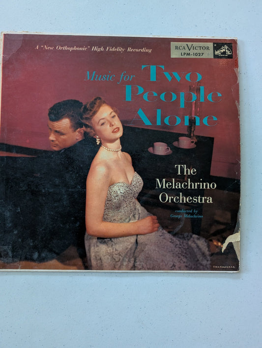 Music For Two People Alone by The Melachrino Orchestra, conducted by George Melachrino 1954(Vintage Vinyl Record LP Album)