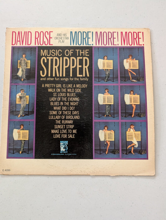Music of the Stripper David Rose More! More! More! Vinyl LP (1962 MGM 4099) EX(Vintage Vinyl Record LP Album)