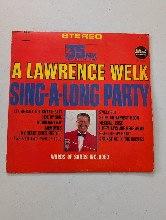Lawrence Welk Sing A Long Party LP Vinyl Record Album(Vintage Vinyl Record LP Album)